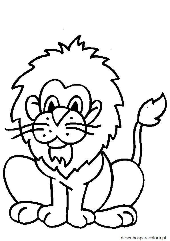 Desenhos de leões – leão para colorir 01